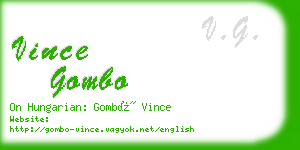 vince gombo business card